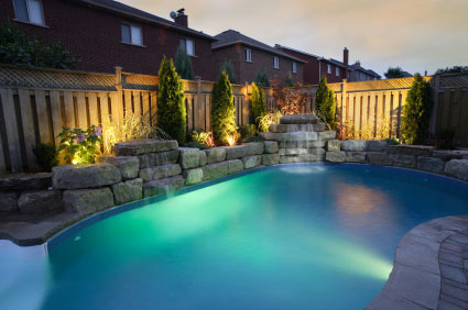 piscine eclairee