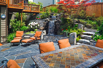terrasse carreaux multicolores